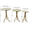 imageDeco 79 Aluminum Metal Tree Side End Accent Table End Table with Branch Inspired Bases Set of 3 Side Table 22quot 20quot 24quot H GoldGold