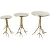 imageDeco 79 Aluminum Metal Tree Side End Accent Table End Table with Branch Inspired Bases Set of 3 Side Table 22quot 20quot 24quot H GoldGold