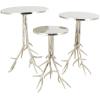 imageDeco 79 Aluminum Metal Tree Side End Accent Table End Table with Branch Inspired Bases Set of 3 Side Table 22quot 20quot 24quot H GoldSilver