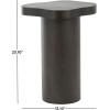 imageDeco 79 Wood Handmade Side End Accent Table Ribbed End Table with Slatted Base Side Table 16quot x 16quot x 21quot BrownBlack