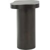 imageDeco 79 Wood Handmade Side End Accent Table Ribbed End Table with Slatted Base Side Table 16quot x 16quot x 21quot BrownBlack
