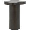 imageDeco 79 Wood Handmade Side End Accent Table Ribbed End Table with Slatted Base Side Table 16quot x 16quot x 21quot BrownBlack