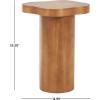 imageDeco 79 Wood Handmade Side End Accent Table Ribbed End Table with Slatted Base Side Table 16quot x 16quot x 21quot BrownBrown