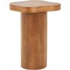 imageDeco 79 Wood Handmade Side End Accent Table Ribbed End Table with Slatted Base Side Table 16quot x 16quot x 21quot BrownBrown
