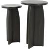imageDeco 79 Wood Side End Accent Table Pedestal End Table Set of 2 Side Table 24quot 21quot H Black