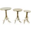 imageDeco 79 Aluminum Metal Tree Side End Accent Table End Table with Branch Inspired Bases Set of 3 Side Table 22quot 20quot 24quot H GoldGold