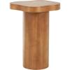 imageDeco 79 Wood Handmade Side End Accent Table Ribbed End Table with Slatted Base Side Table 16quot x 16quot x 21quot BrownBrown