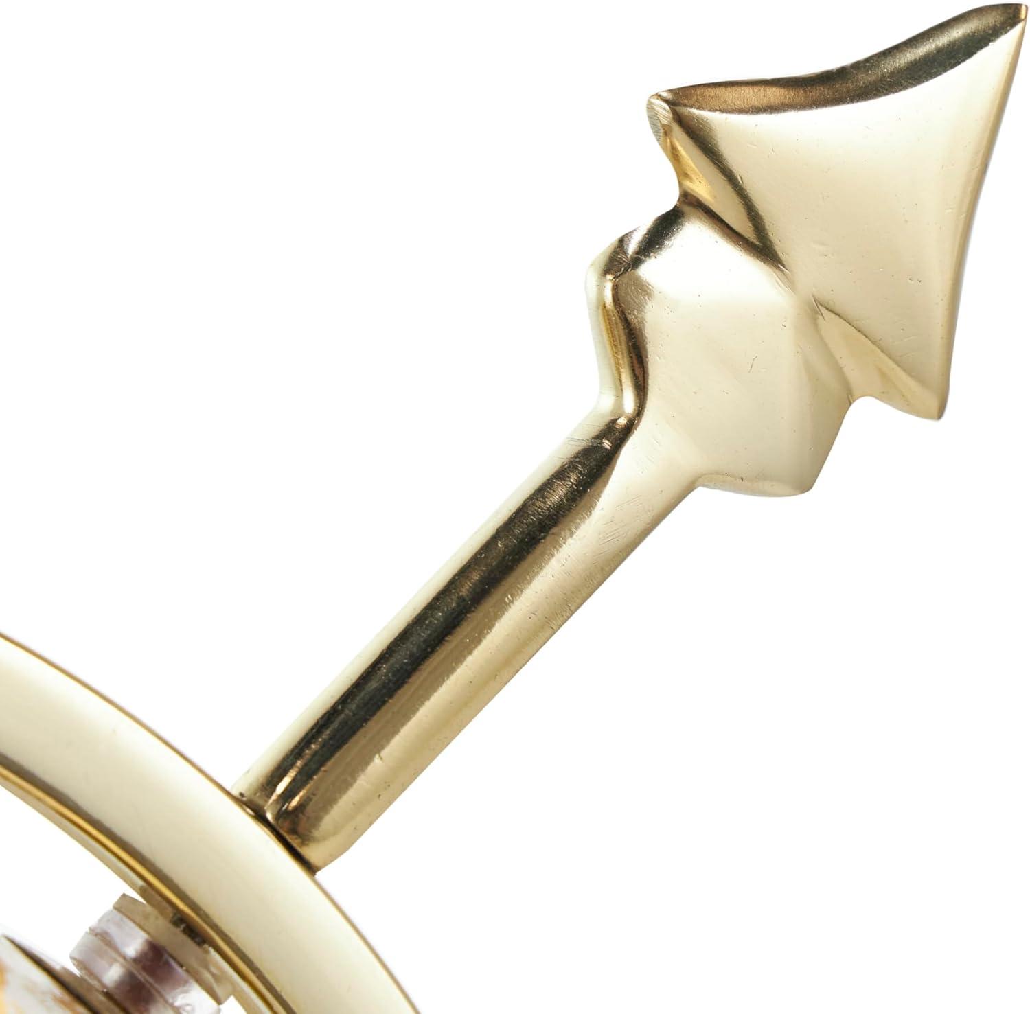 imageDeco 79 Aluminum Metal EducationalGeographic Earth Globe Decorative World Globe with White Center Desk Globe 14quot x 7quot x 15quot GoldCONVENIENTLY SIZED