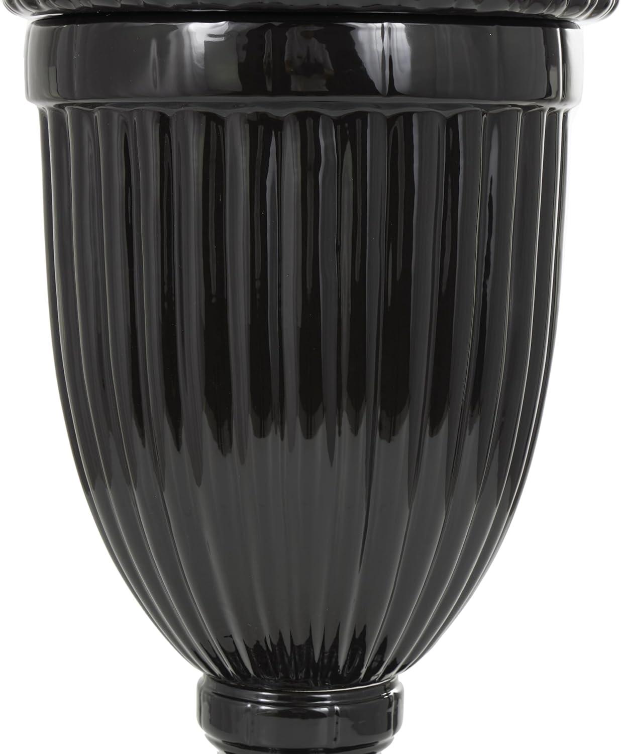 imageDeco 79 Ceramic Living Room Decorative Jars Decorative Container Jar with Lid 12quot x 12quot x 32quot Black