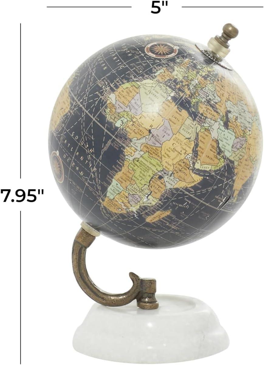 imageDeco 79 Marble Globe with Marble Base 5 x 5 x 8 TealBlack