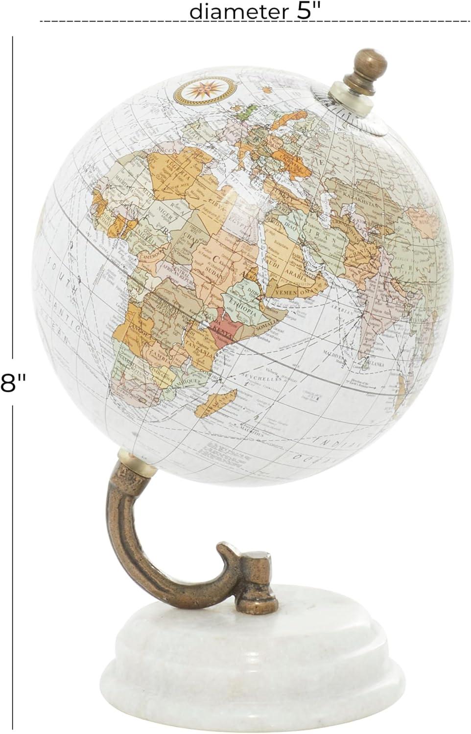 imageDeco 79 Marble Globe with Marble Base 5 x 5 x 8 TealWhite