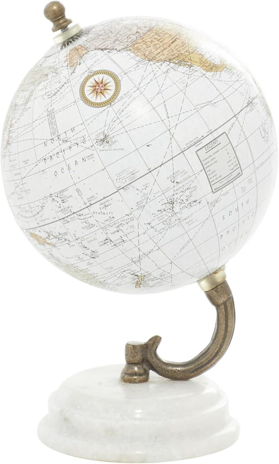imageDeco 79 Marble Globe with Marble Base 5 x 5 x 8 TealWhite
