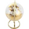 imageDeco 79 Aluminum Metal EducationalGeographic Earth Globe Decorative World Globe with White Center Desk Globe 14quot x 7quot x 15quot GoldCONVENIENTLY SIZED