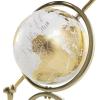 imageDeco 79 Aluminum Metal EducationalGeographic Earth Globe Decorative World Globe with White Center Desk Globe 14quot x 7quot x 15quot GoldCONVENIENTLY SIZED