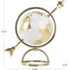 imageDeco 79 Aluminum Metal EducationalGeographic Earth Globe Decorative World Globe with White Center Desk Globe 14quot x 7quot x 15quot GoldCONVENIENTLY SIZED