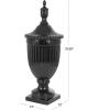 imageDeco 79 Ceramic Living Room Decorative Jars Decorative Container Jar with Lid 12quot x 12quot x 32quot Black