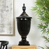 imageDeco 79 Ceramic Living Room Decorative Jars Decorative Container Jar with Lid 12quot x 12quot x 32quot Black
