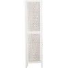 imageDeco 79 Mango Wood Geometric Partition Room Divider Screen Cutout 3 Panel Privacy Screen Room Partition 54quot x 1quot x 72quot White