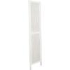 imageDeco 79 Mango Wood Geometric Partition Room Divider Screen Cutout 3 Panel Privacy Screen Room Partition 54quot x 1quot x 72quot White