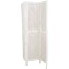 imageDeco 79 Mango Wood Geometric Partition Room Divider Screen Cutout 3 Panel Privacy Screen Room Partition 54quot x 1quot x 72quot White