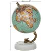 imageDeco 79 Marble Globe with Marble Base 5 x 5 x 8 TealAquamarine