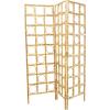 imageDeco 79 Rattan Geometric Handmade Partition Room Divider Screen Woven Geometric 3 Panel Privacy Screen with Open Frame Design Room Partition 61quot x 13quot x 71quot BrownBrown