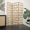 imageDeco 79 Rattan Geometric Handmade Partition Room Divider Screen Woven Geometric 3 Panel Privacy Screen with Open Frame Design Room Partition 61quot x 13quot x 71quot BrownBrown