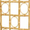 imageDeco 79 Rattan Geometric Handmade Partition Room Divider Screen Woven Geometric 3 Panel Privacy Screen with Open Frame Design Room Partition 61quot x 13quot x 71quot BrownBrown