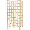 imageDeco 79 Rattan Geometric Handmade Partition Room Divider Screen Woven Geometric 3 Panel Privacy Screen with Open Frame Design Room Partition 61quot x 13quot x 71quot BrownBrown