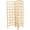 imageDeco 79 Rattan Geometric Handmade Partition Room Divider Screen Woven Geometric 3 Panel Privacy Screen with Open Frame Design Room Partition 61quot x 13quot x 71quot BrownBrown