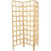 imageDeco 79 Rattan Geometric Handmade Partition Room Divider Screen Woven Geometric 3 Panel Privacy Screen with Open Frame Design Room Partition 61quot x 13quot x 71quot BrownBrown