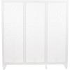 imageDeco 79 Wooden Floral Handmade Partition Room Divider Screen Large Flat Freestanding Carved Privacy Screen with 4 Feet Room Partition 71quot x 14quot x 72quot BlackWhite