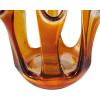 imageDeco 79 Glass Abstract Decorative Vase Ombre Centerpiece Vase with Wavy Oval Cutouts Flower Vase for Home Decoration 9quot x 8quot x 12quot OrangeOrange