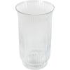 imageDeco 79 Glass Decorative Candle Holder Ribbed Candle Stand Candlestick Holder 6quot x 6quot x 8quot Clear6 x 6 x 11