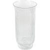 imageDeco 79 Glass Decorative Candle Holder Ribbed Candle Stand Candlestick Holder 6quot x 6quot x 8quot Clear6 x 6 x 13