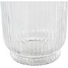 imageDeco 79 Glass Decorative Candle Holder Ribbed Candle Stand Candlestick Holder 6quot x 6quot x 8quot Clear6 x 6 x 8