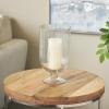 imageDeco 79 Glass Decorative Candle Holder Ribbed Candle Stand Candlestick Holder 6quot x 6quot x 8quot Clear61 x 61 x 114