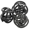 imageDeco 79 Glass Knot Decorative Sculpture Knotted Ball Home Decor Statues Set of 3 Accent Figurines 5quot 4quot 4quotW BlackBlack
