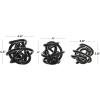 imageDeco 79 Glass Knot Decorative Sculpture Knotted Ball Home Decor Statues Set of 3 Accent Figurines 5quot 4quot 4quotW BlackBlack