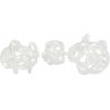 imageDeco 79 Glass Knot Decorative Sculpture Knotted Ball Home Decor Statues Set of 3 Accent Figurines 5quot 4quot 4quotW BlackClear