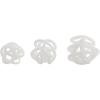 imageDeco 79 Glass Knot Decorative Sculpture Knotted Ball Home Decor Statues Set of 3 Accent Figurines 5quot 4quot 4quotW BlackWhite