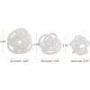 imageDeco 79 Glass Knot Decorative Sculpture Knotted Ball Home Decor Statues Set of 3 Accent Figurines 5quot 4quot 4quotW BlackWhite