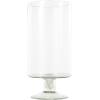 imageDeco 79 Glass Ribbed Fluted Candle Holder with Elevated Base 6quot x 6quot x 14quot Clear6 x 6 x 127