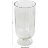 imageDeco 79 Glass Ribbed Fluted Candle Holder with Elevated Base 6quot x 6quot x 14quot Clear6 x 6 x 13