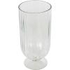 imageDeco 79 Glass Ribbed Fluted Candle Holder with Elevated Base 6quot x 6quot x 14quot Clear6 x 6 x 13
