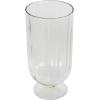 imageDeco 79 Glass Ribbed Fluted Candle Holder with Elevated Base 6quot x 6quot x 14quot Clear6 x 6 x 13