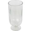 imageDeco 79 Glass Ribbed Fluted Candle Holder with Elevated Base 6quot x 6quot x 14quot Clear6 x 6 x 13