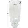 imageDeco 79 Glass Ribbed Fluted Candle Holder with Elevated Base 6quot x 6quot x 14quot Clear6 x 6 x 14