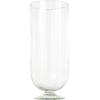 imageDeco 79 Glass Ribbed Fluted Candle Holder with Elevated Base 6quot x 6quot x 14quot Clear6 x 6 x 14
