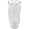 imageDeco 79 Glass Ribbed Fluted Candle Holder with Elevated Base 6quot x 6quot x 14quot Clear6 x 6 x 14